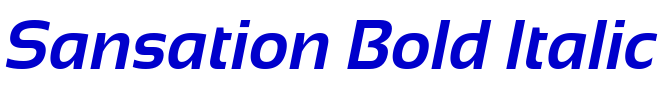 Sansation Bold Italic шрифт